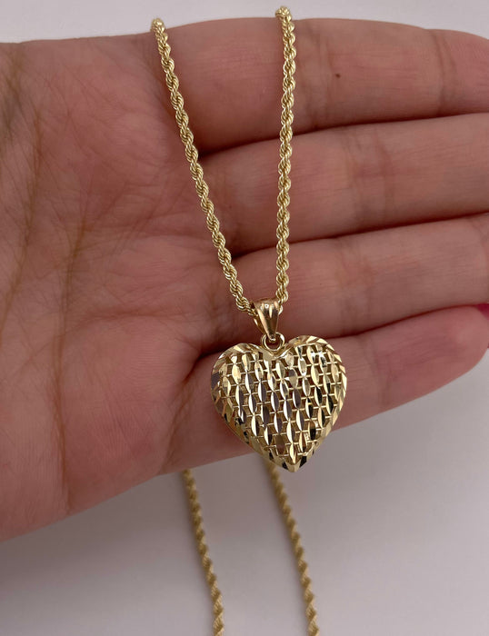 14k Gold Heart Chain Set CBP#36