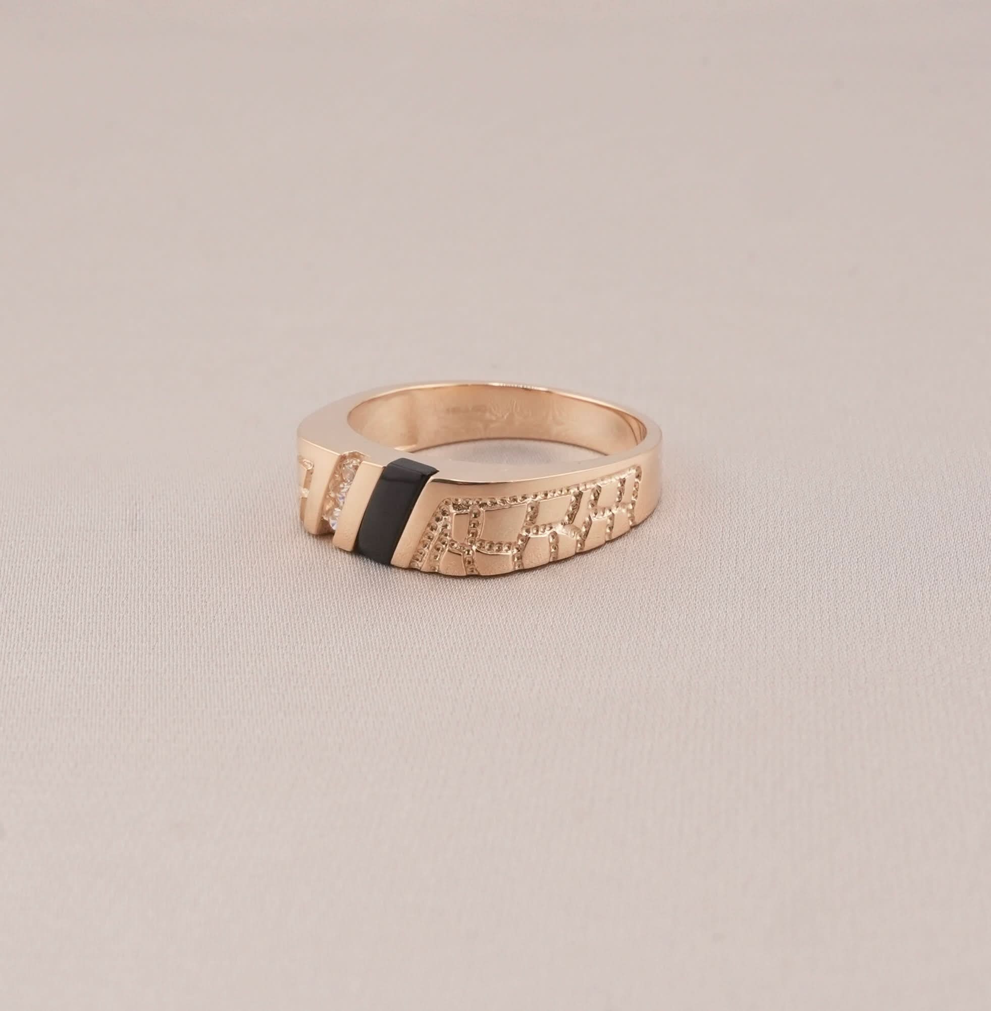 14K Gold Nugget Men's Ring . RG-1539