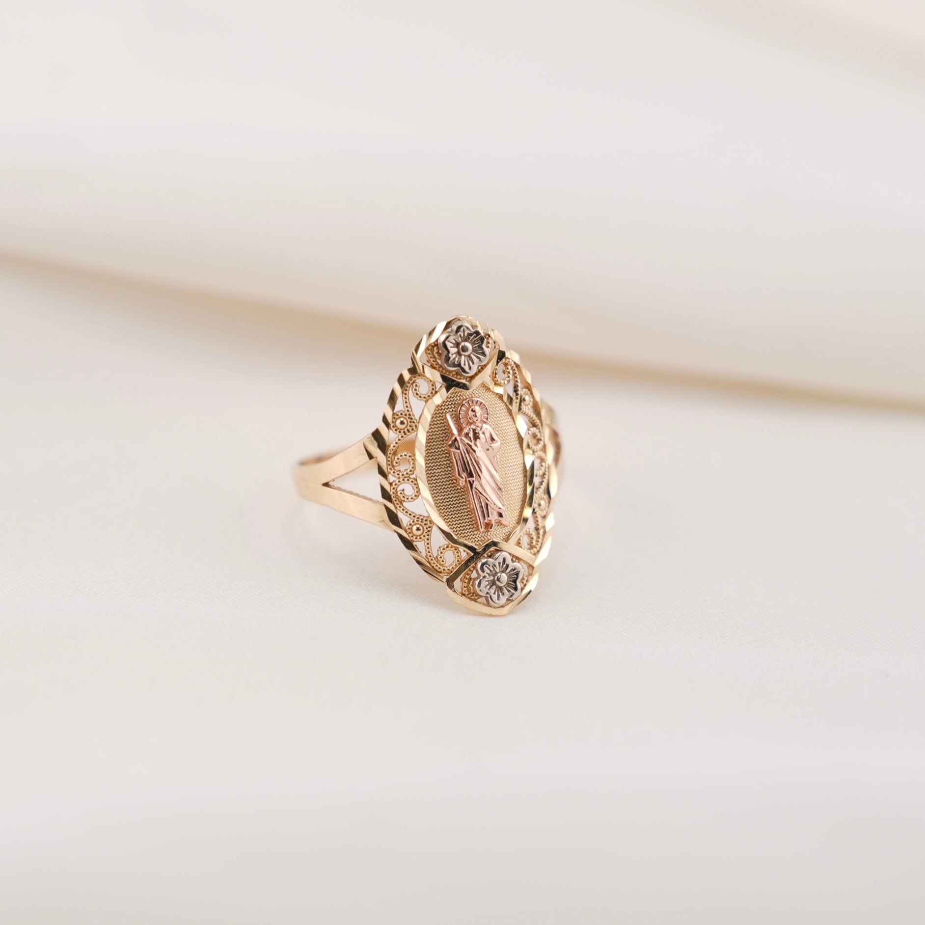 14k Gold San Judas Ring