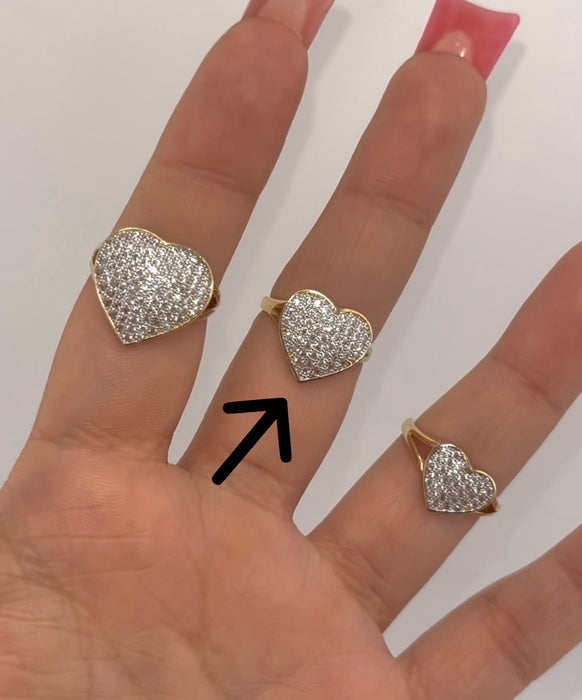 14k Gold Medium Heart Women’s Ring . R81-23