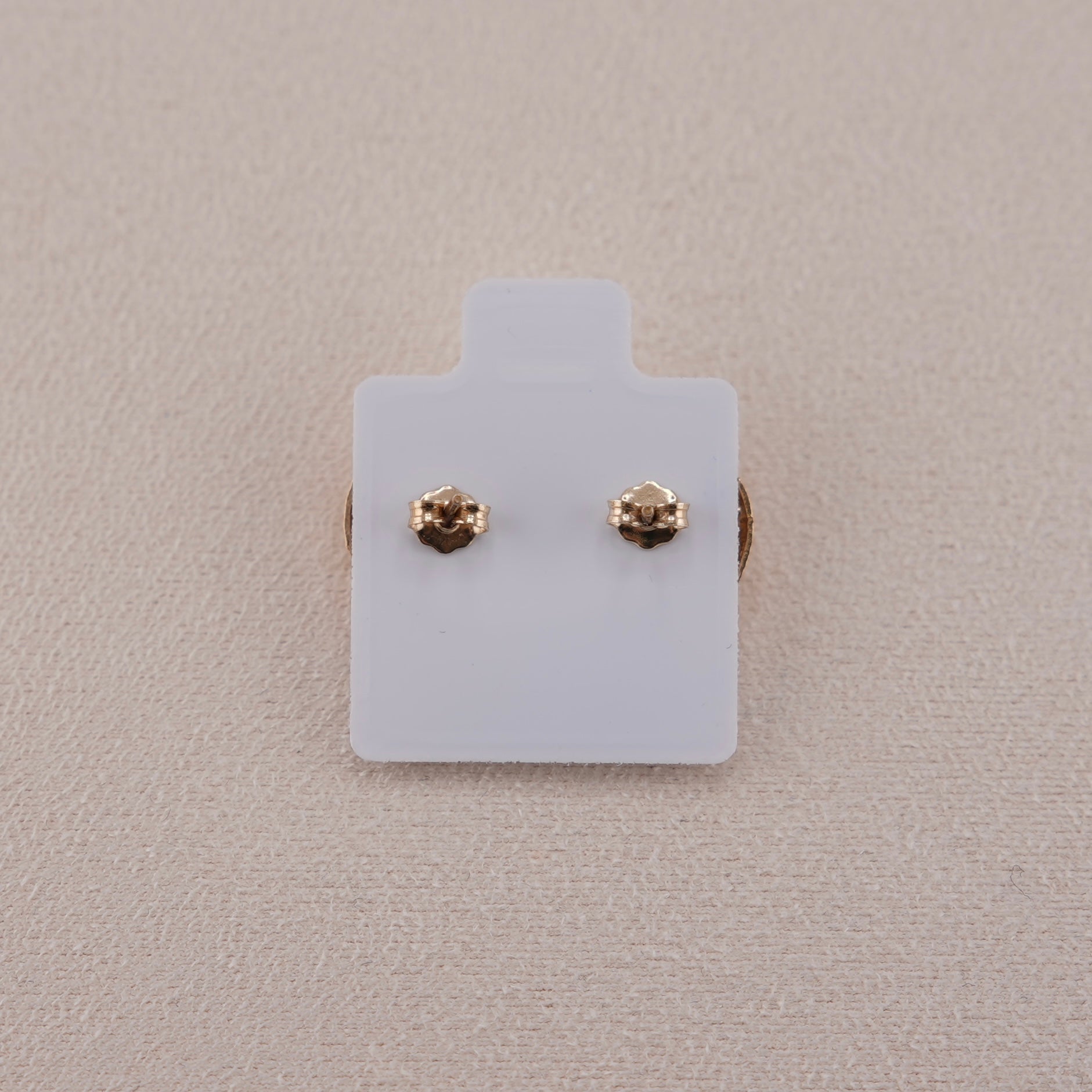 14k Gold Round Nugget Earrings