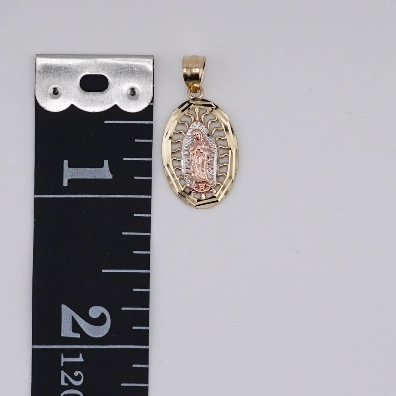 14k Gold Virgencita Pendant