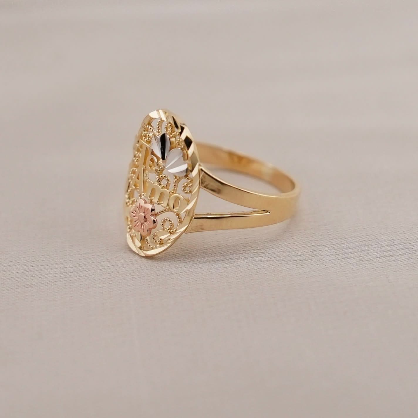 14k Gold Te Amo Ring