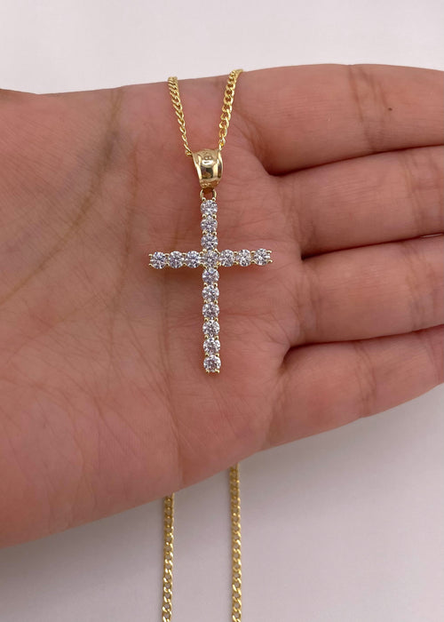 14k Gold Cross Chain Set CBP#26