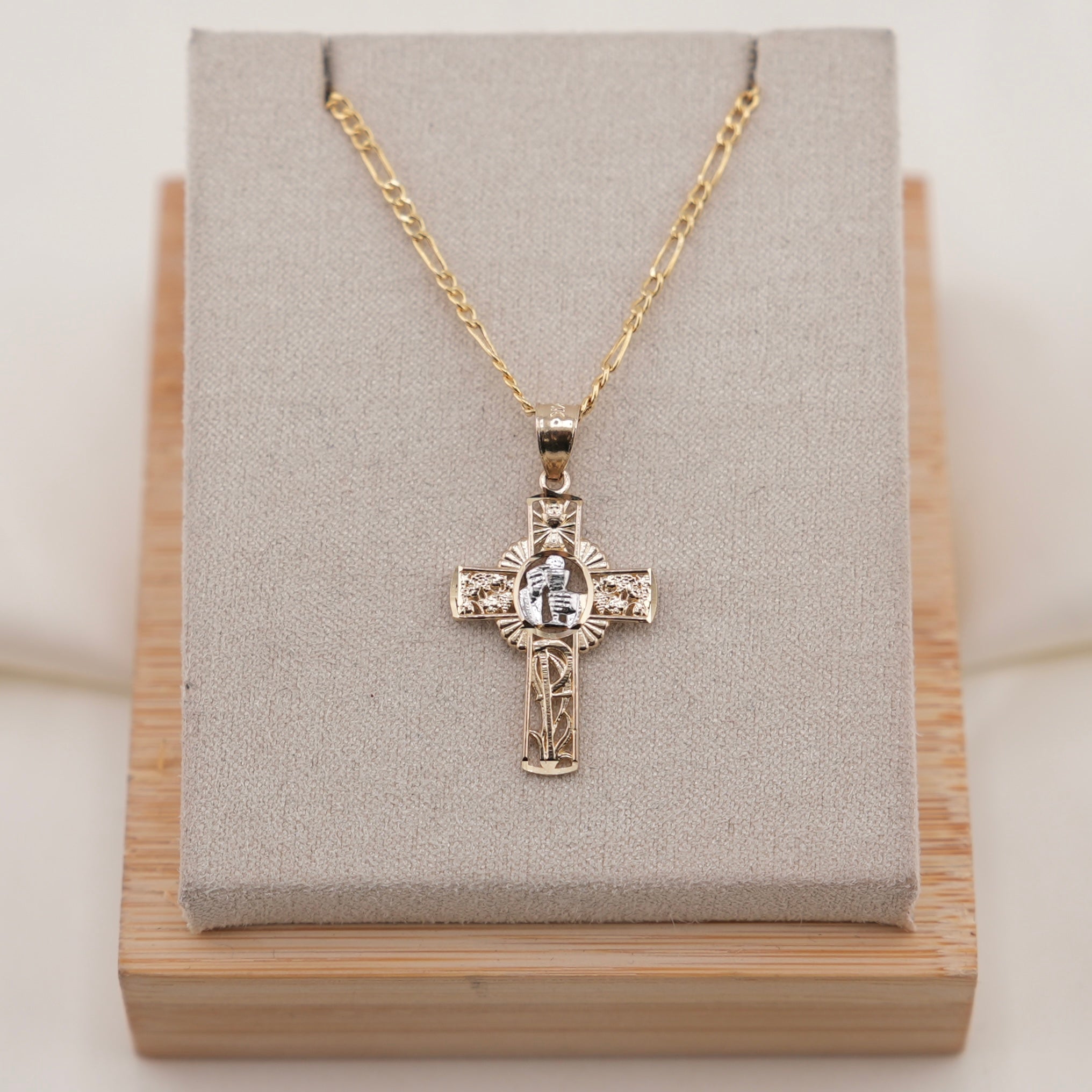 14k Gold First Communion Cross Chain Set