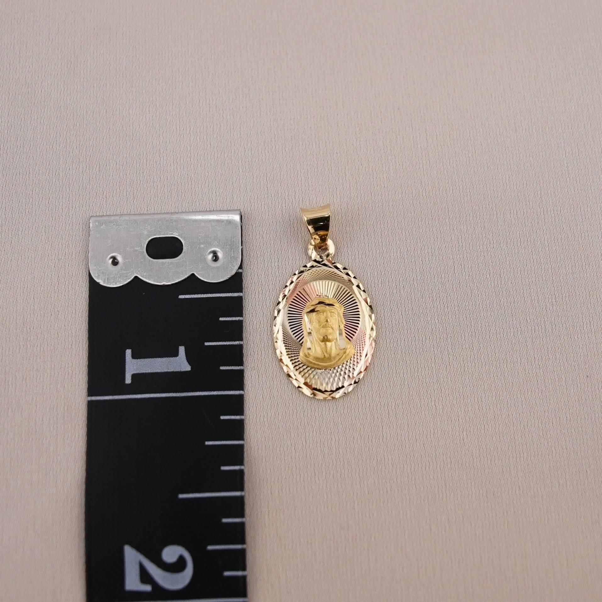 14k Gold Jesus Pendant