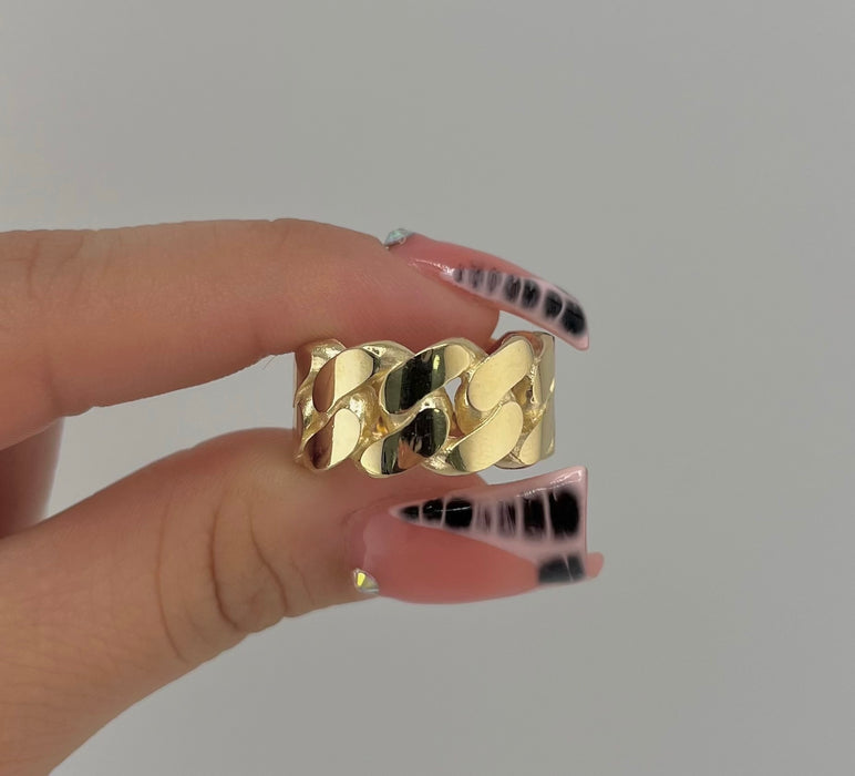 14k Gold Miami Cuban Ring . R60-20