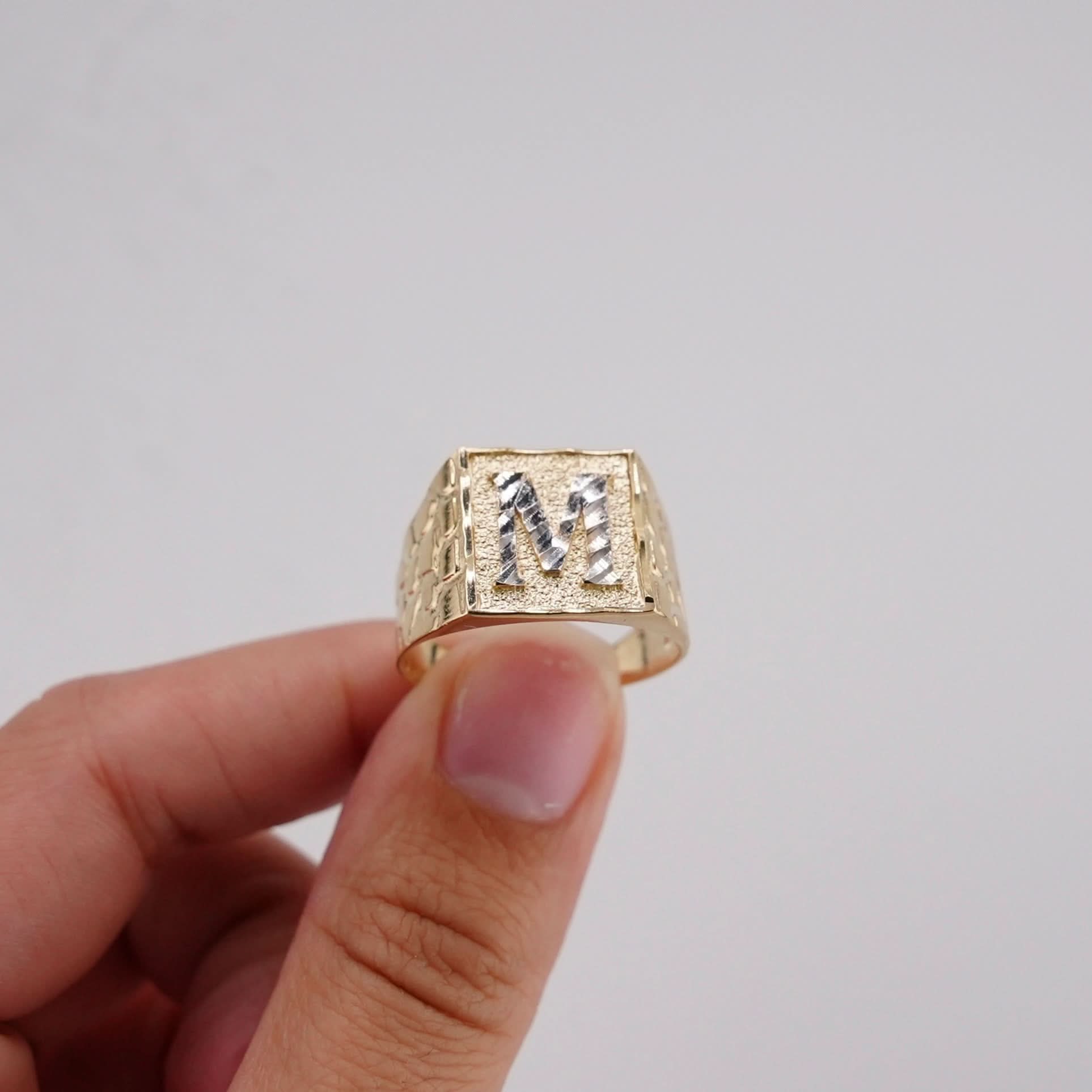 14k Gold Initial Ring