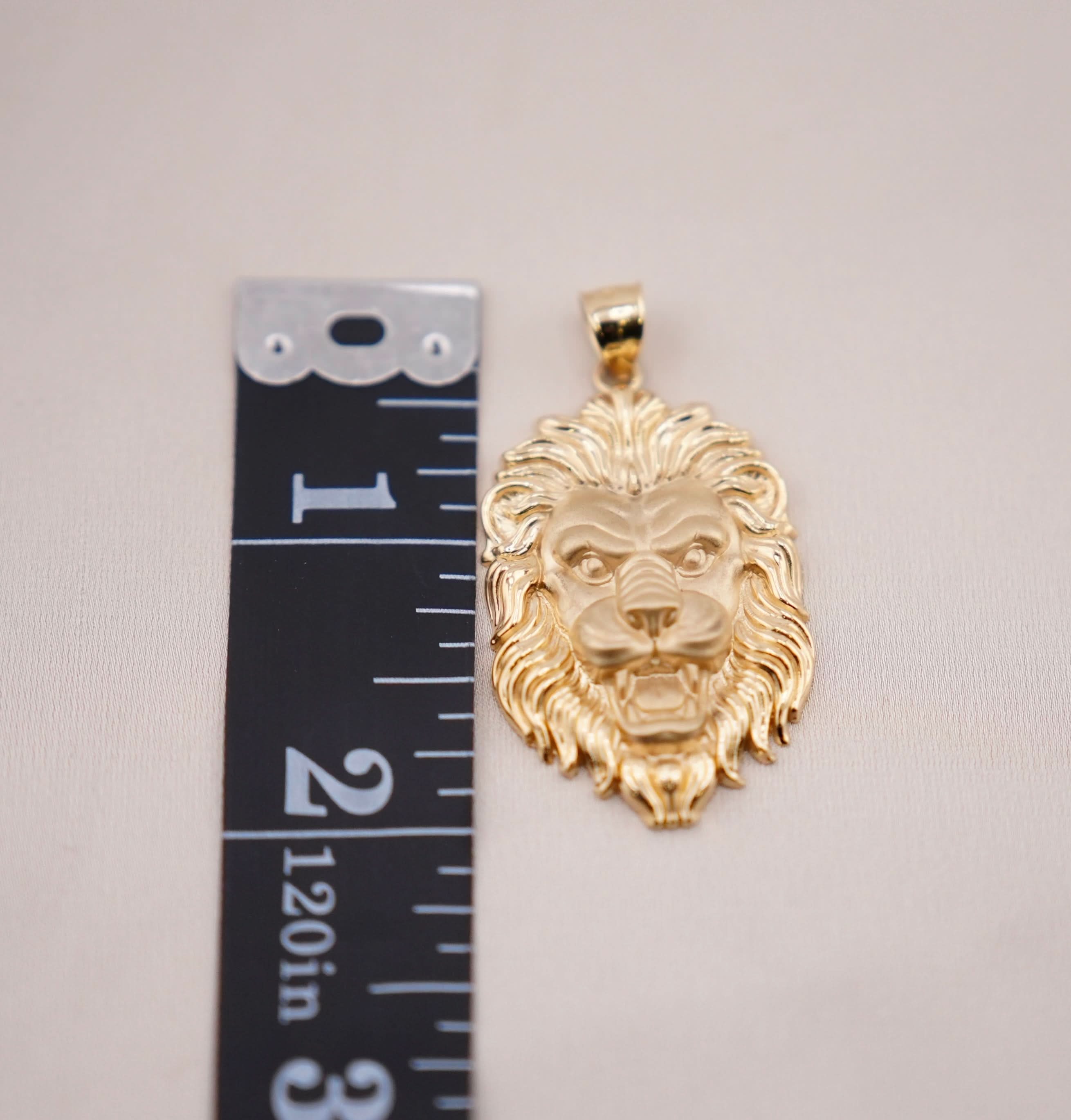 14k Gold Large Lion Chain Set