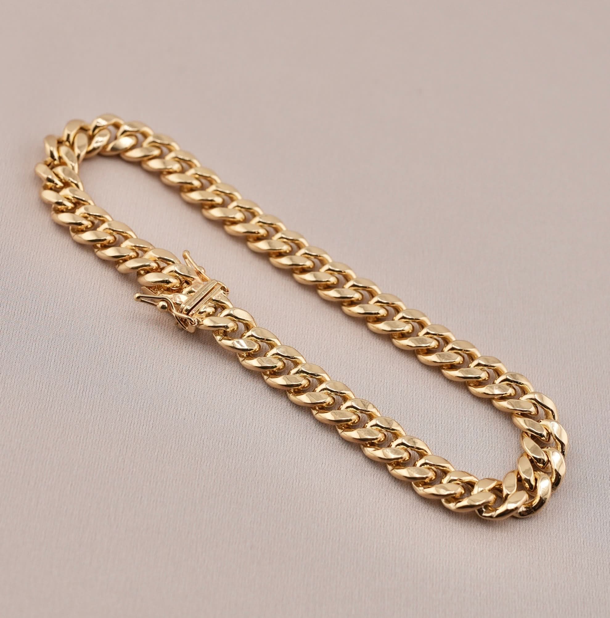 14K Gold Hollow Miami Cuban 8mm 8.5 Inch