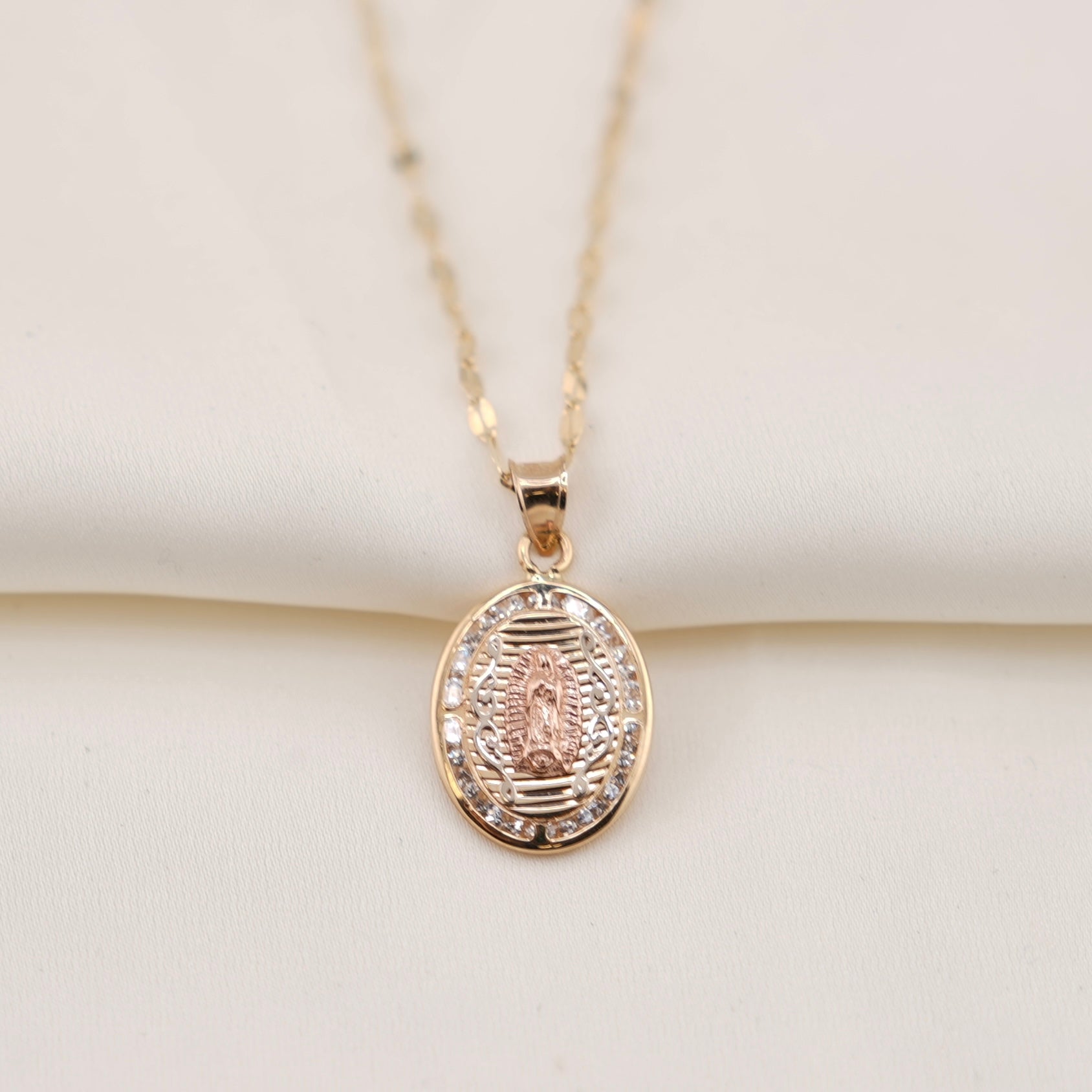 14k Gold Virgencita Chain Set