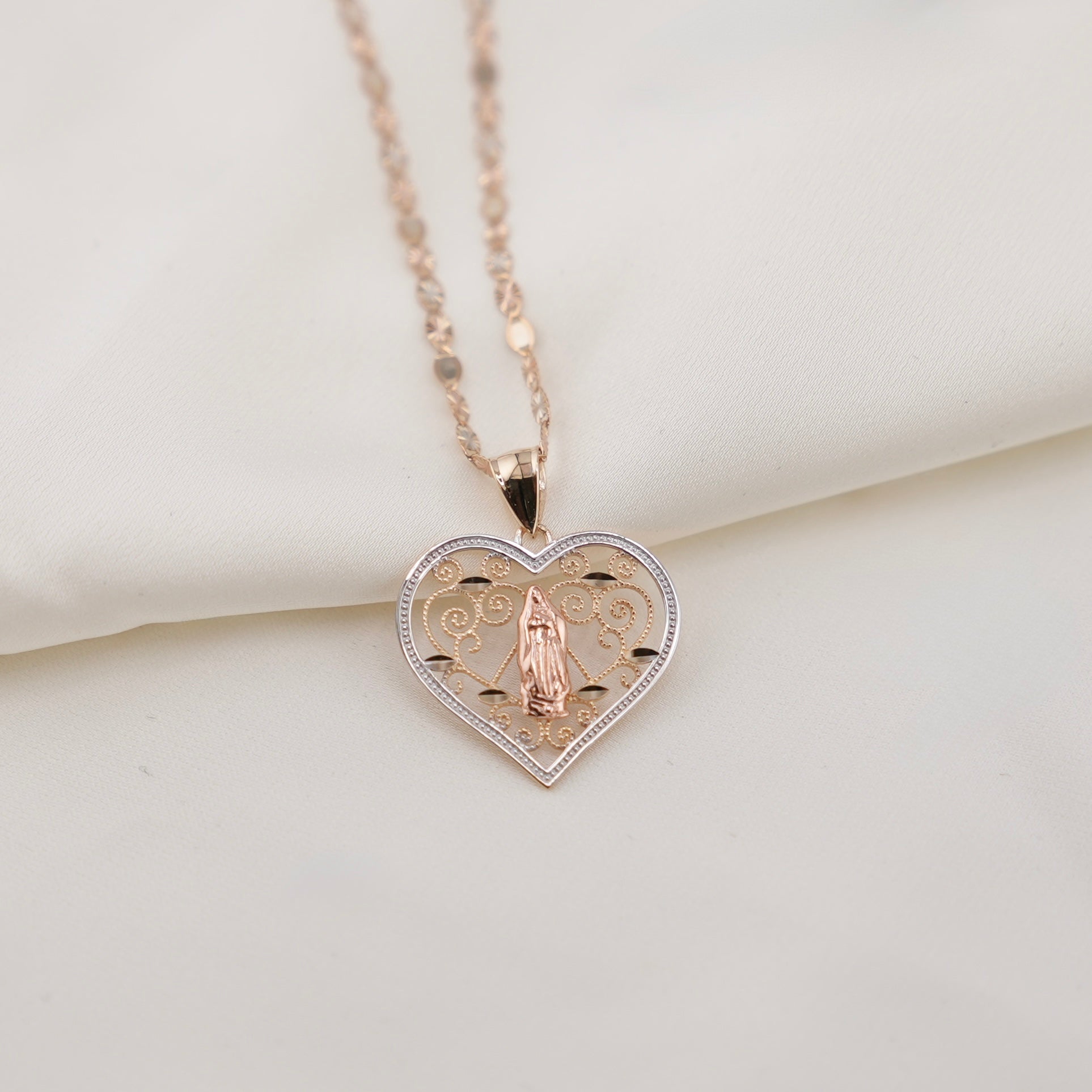 14k Gold Virgencita Chain Set