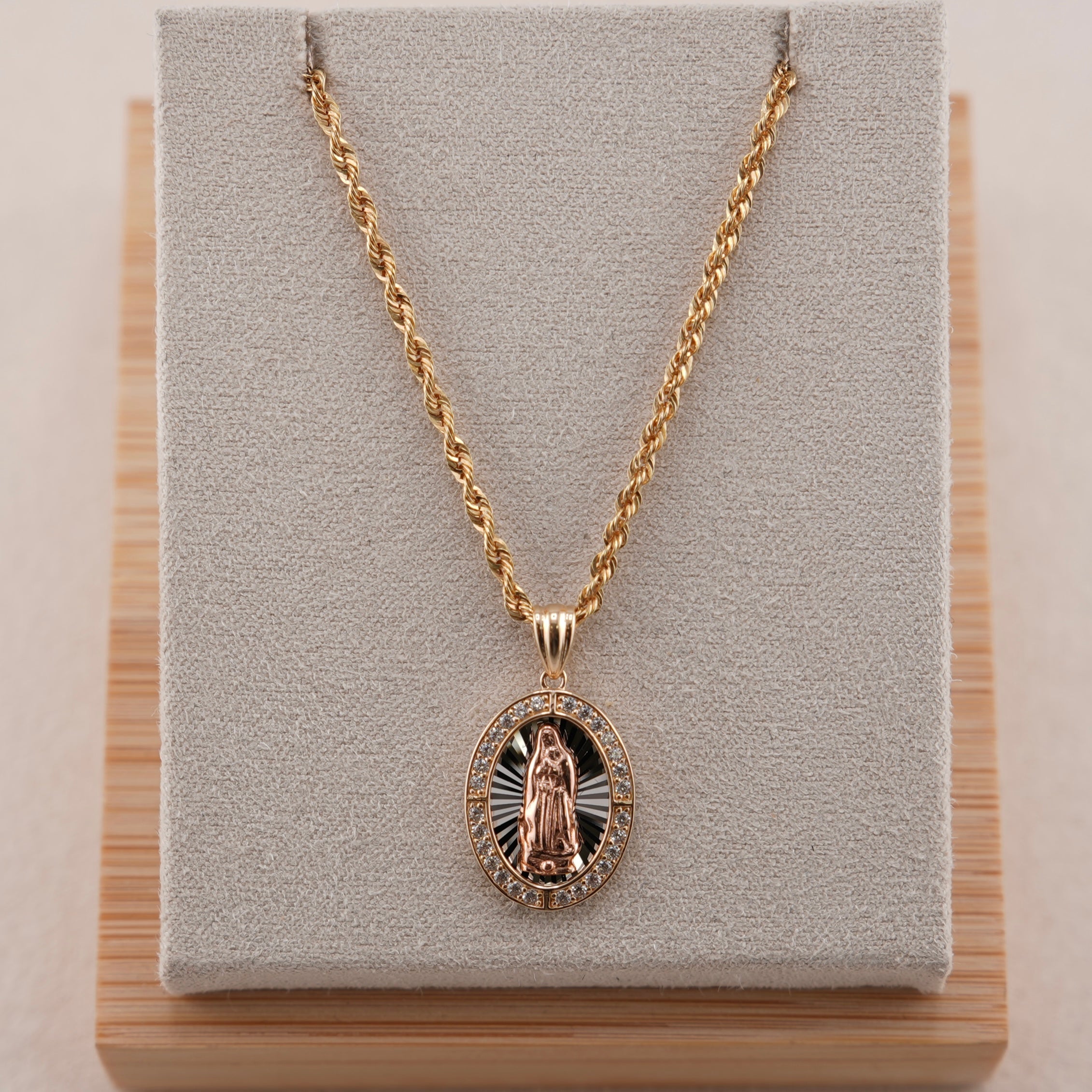 14k Gold Virgencita Chain Set