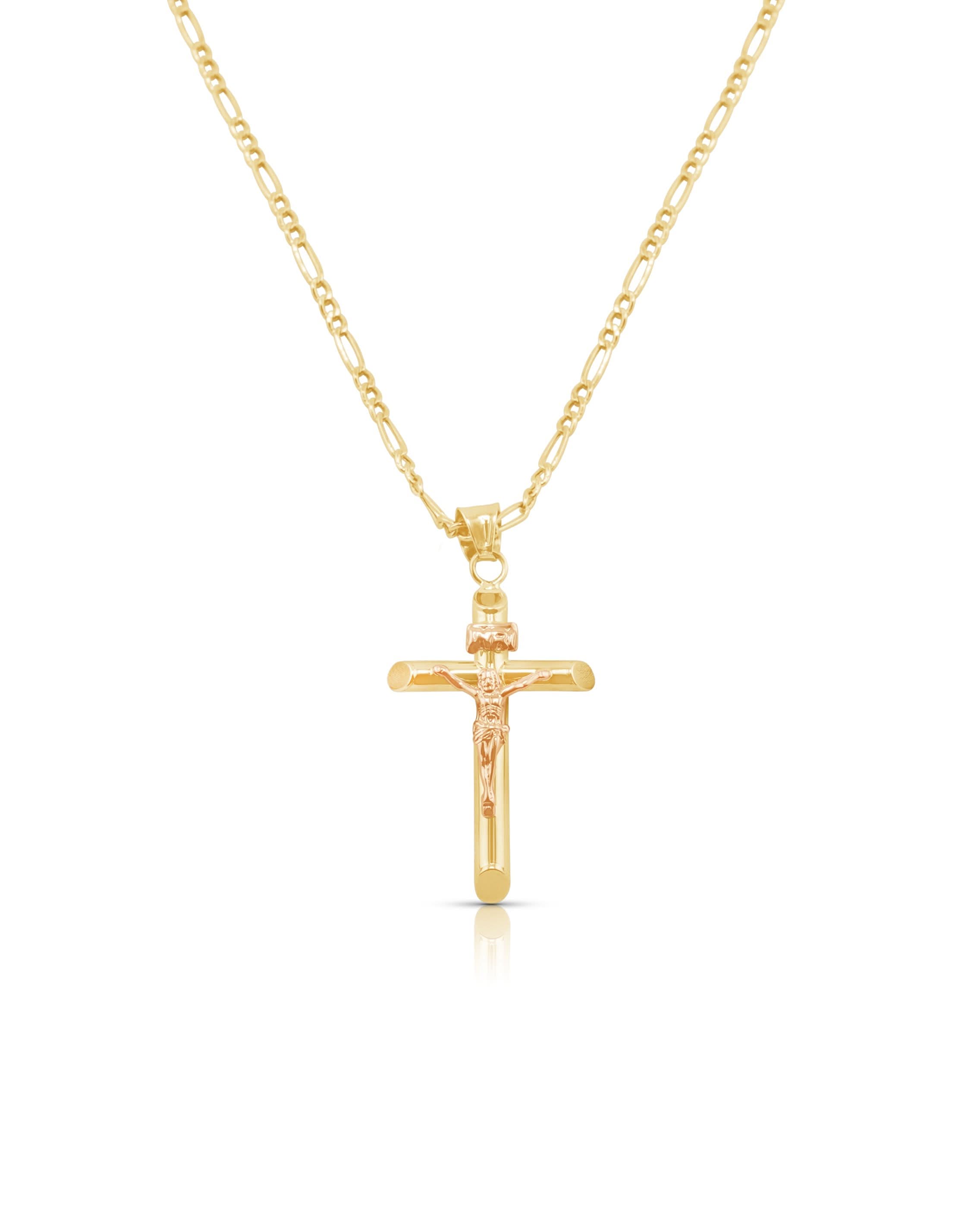 14K Gold Cross Chain Set . PT-0849