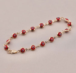 14K Gold Evil Eye Women's Bracelet