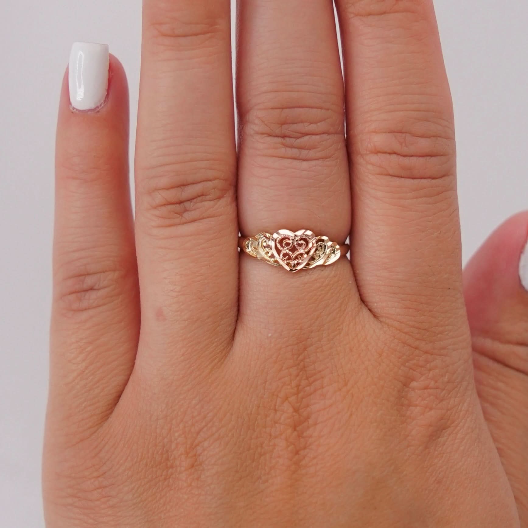14k Gold Heart Ring