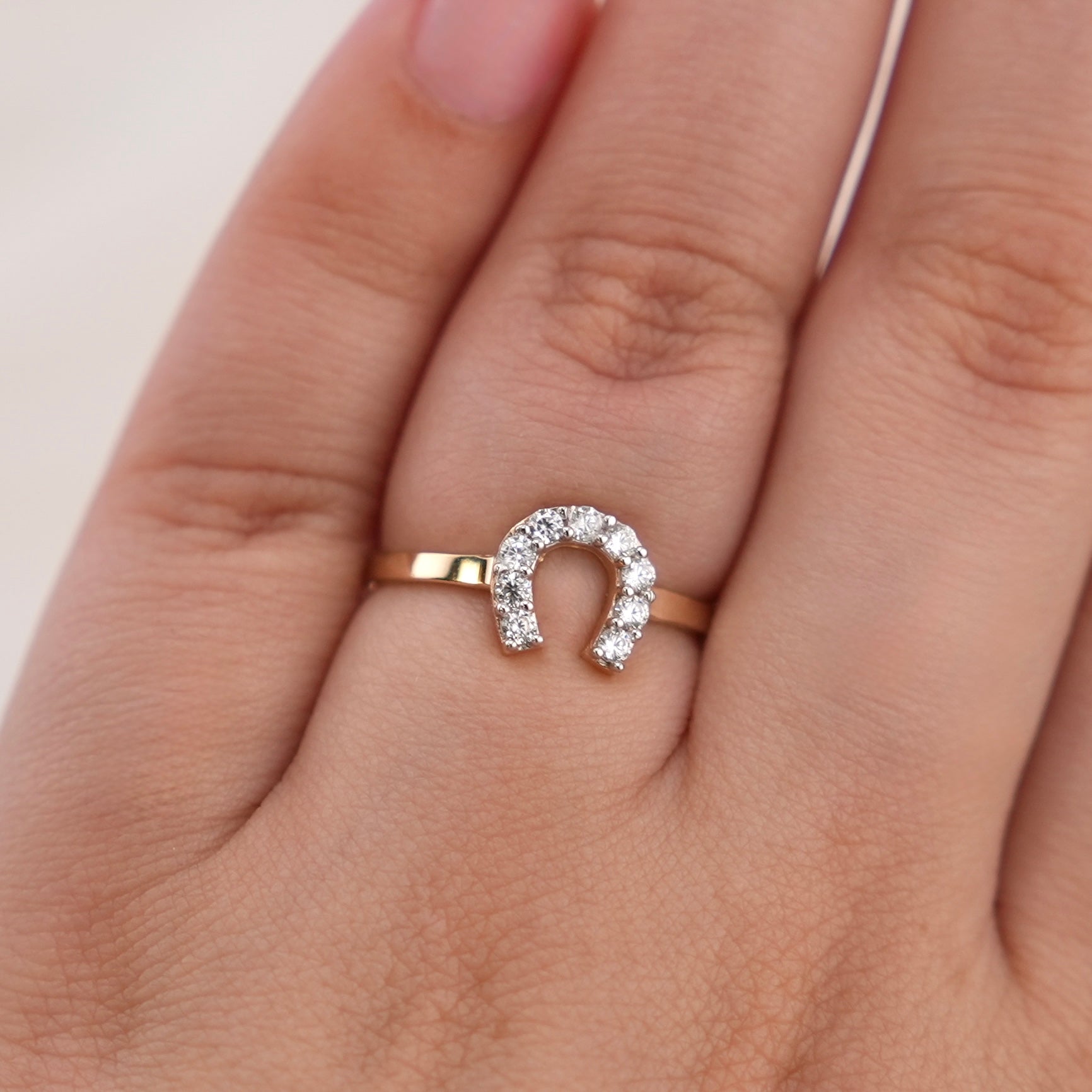 14k Gold Horseshoe Ring