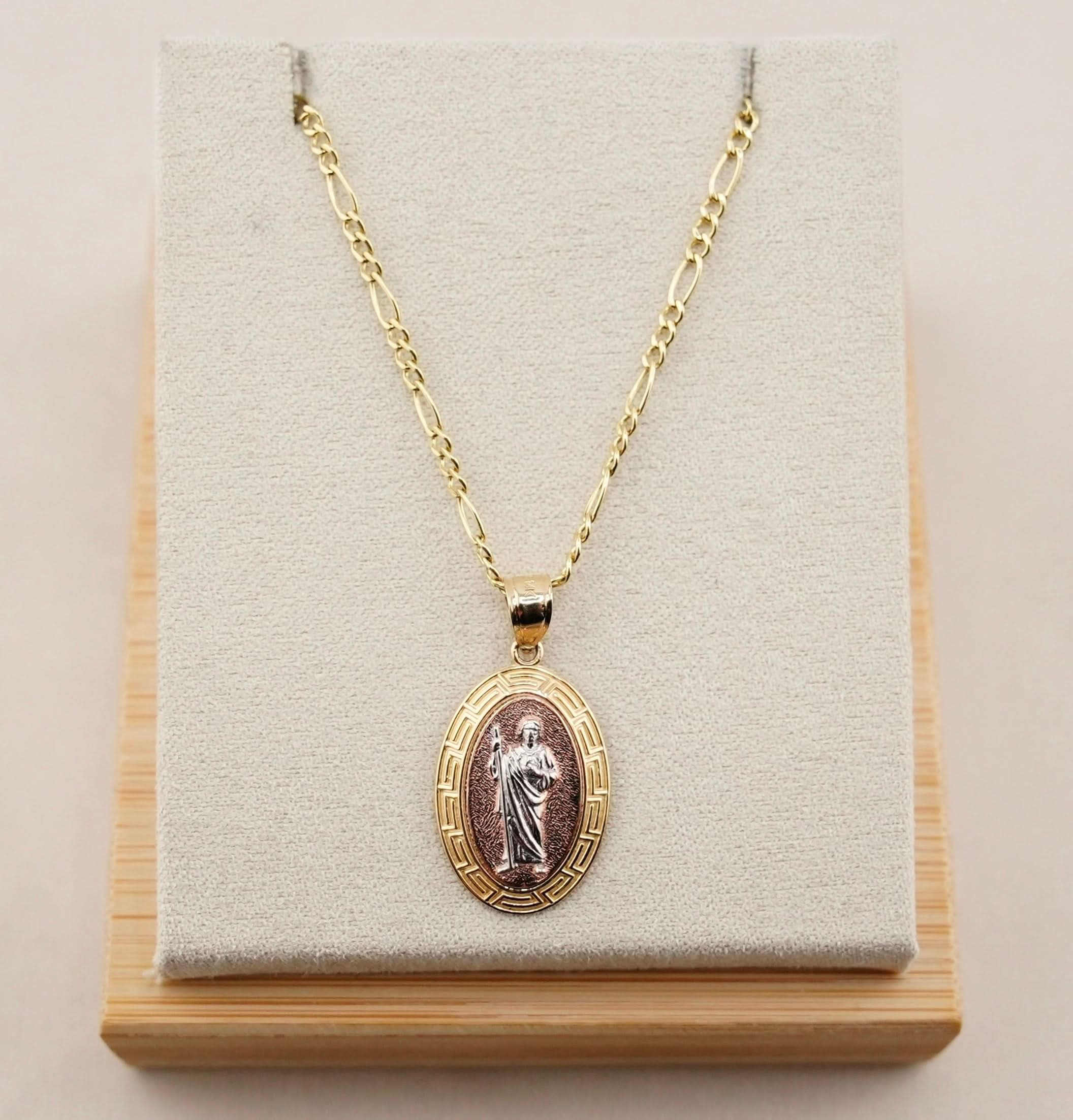 14k Gold San Judas Chain Set