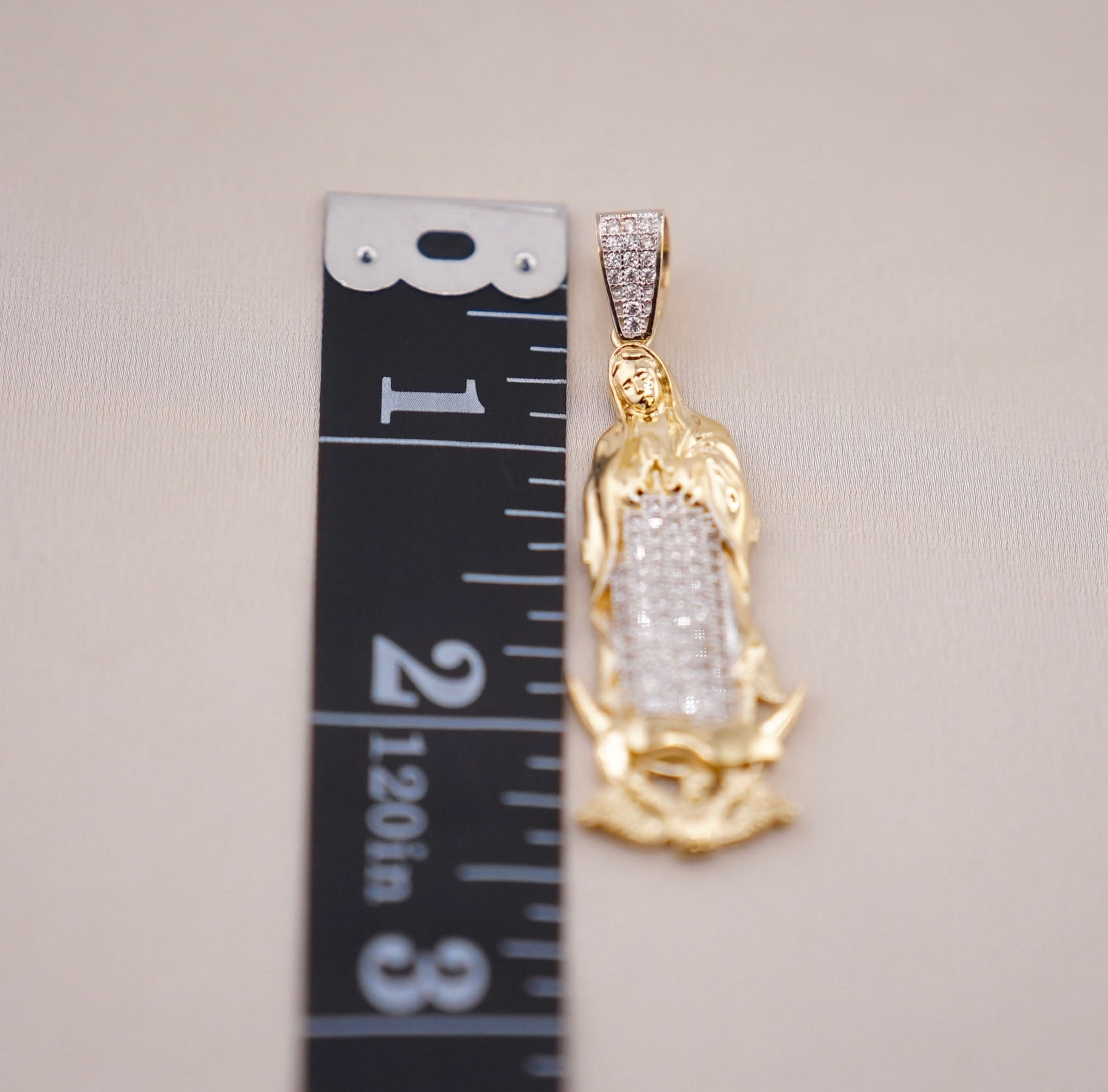 14k Gold Medium Virgencita Pendant