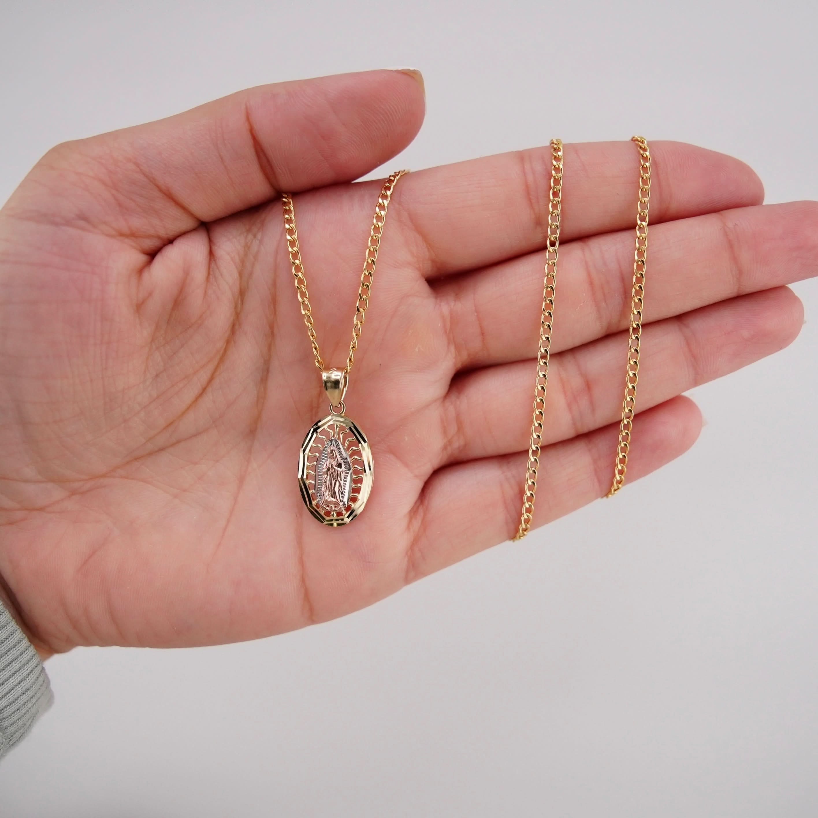 14k Gold Virgencita Chain Set