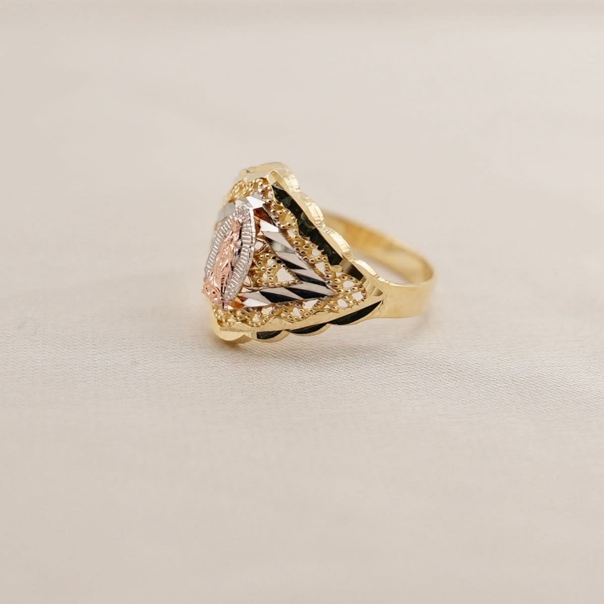 14k Gold Virgencita Ring . 031