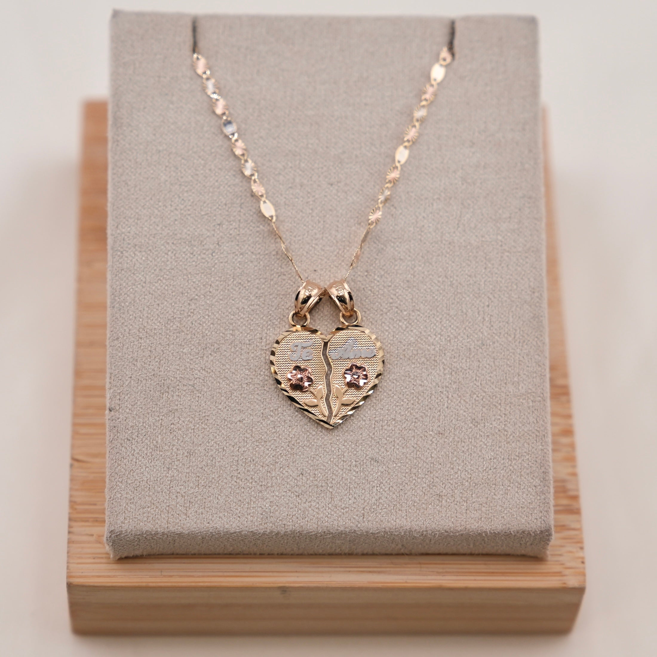 14k Gold Te Amo Chain set