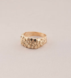 14K Gold Nugget Men's Ring . RG-1669