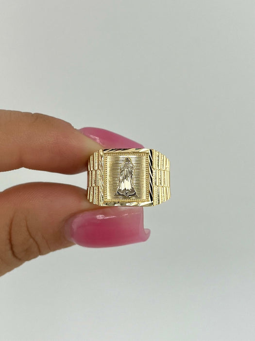 14k Gold Virgencita Men’s Ring