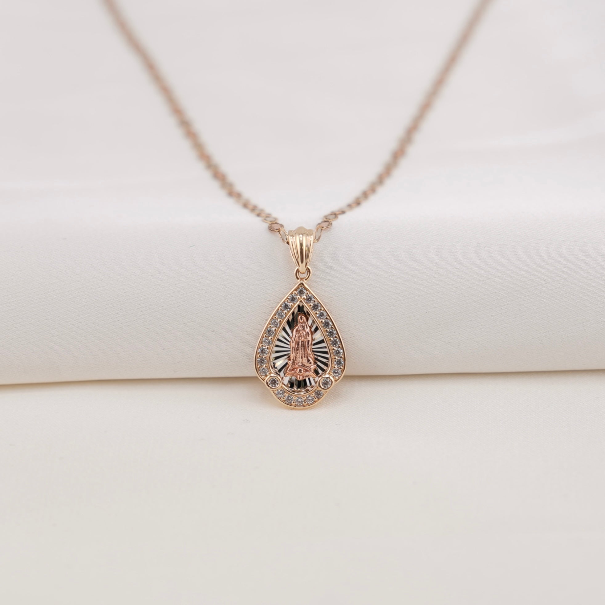 14k Gold Virgencita Chain Set
