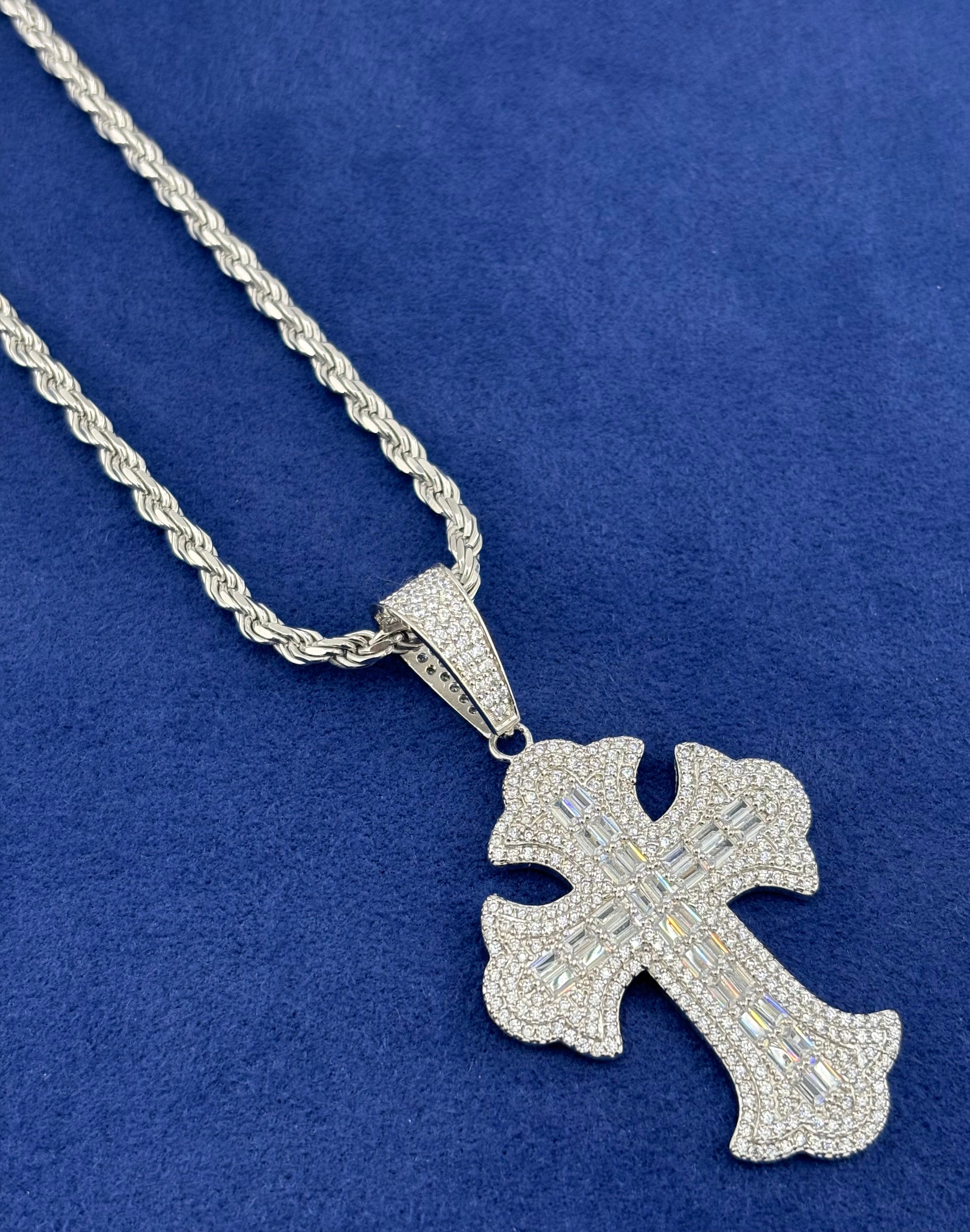 Silver 925 Cross Chain Set