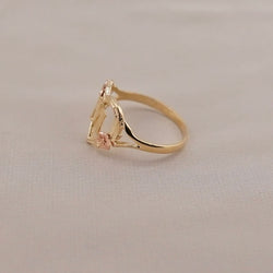 14K Gold Initial Heart Women’s Ring . RG-2346