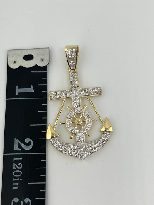14k Gold Medium Anchor Chain Set P35-05