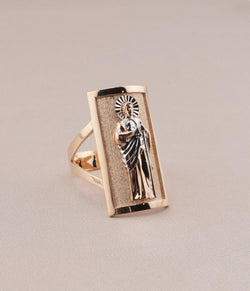 14K Gold San Judas Men's Ring
