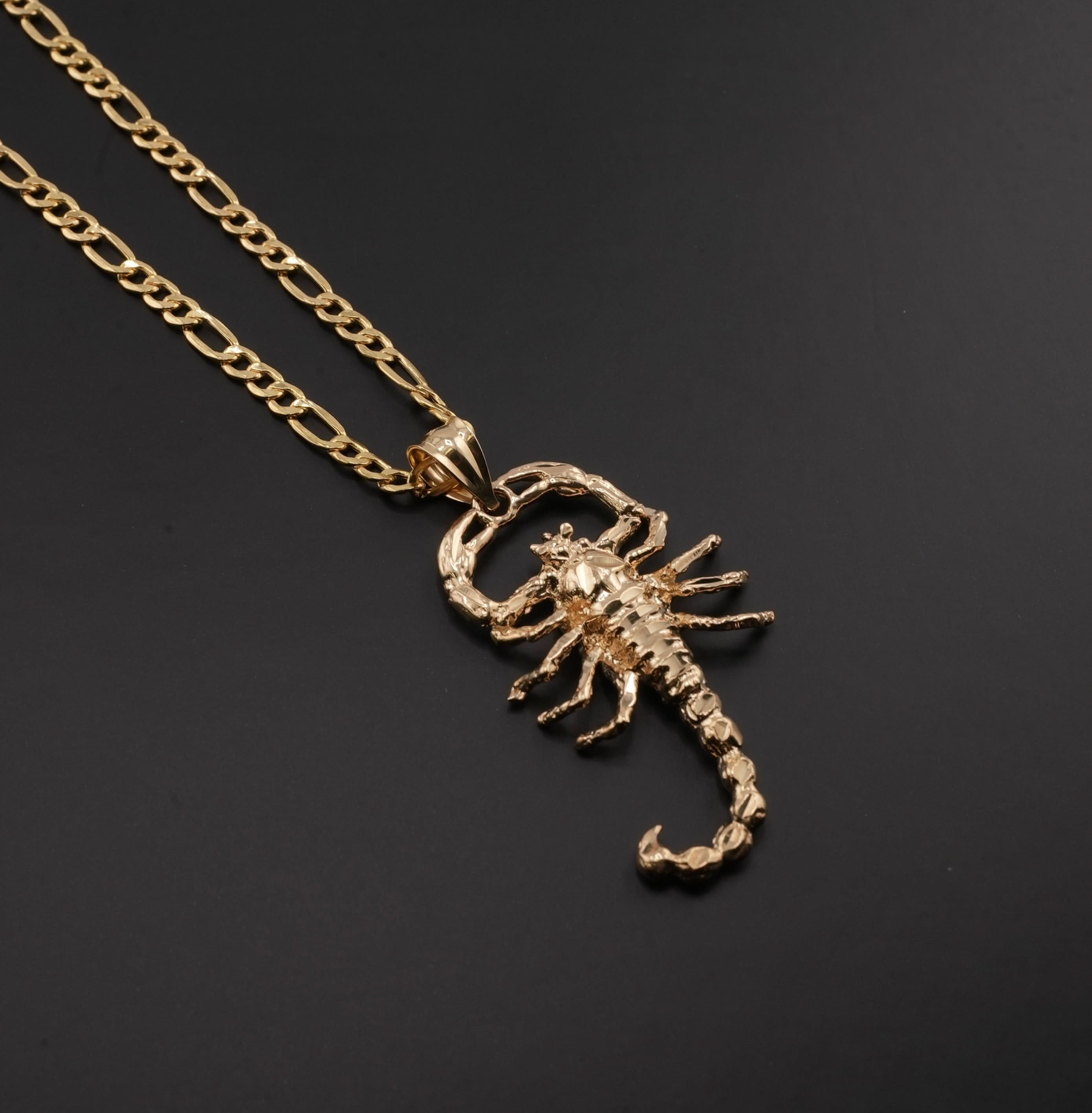 14K Gold Scorpion Chain Set
