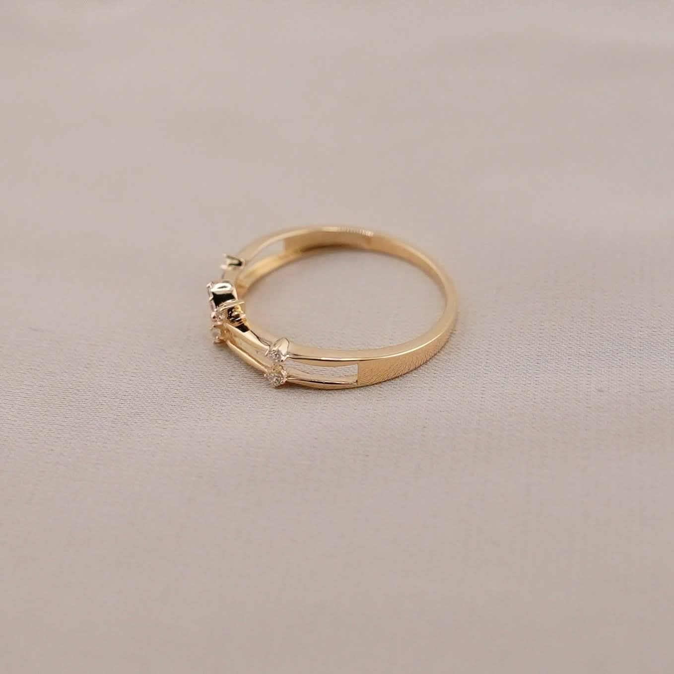 14k Gold Butterfly Ring