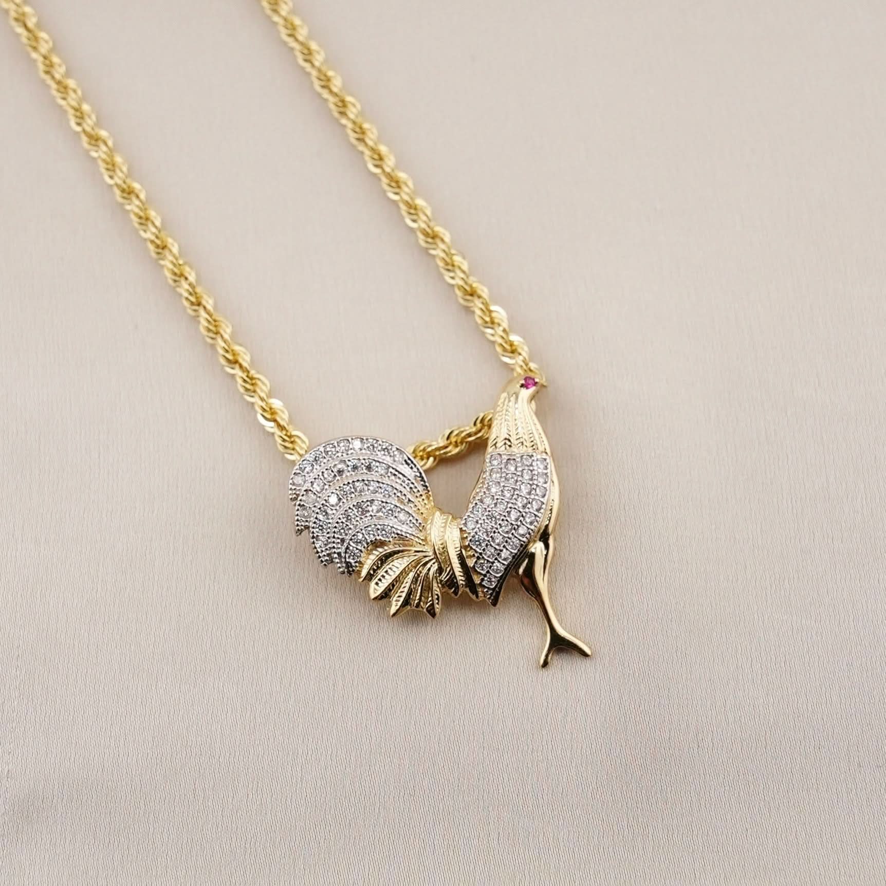 14k Gold Medium Gallo Chain Set