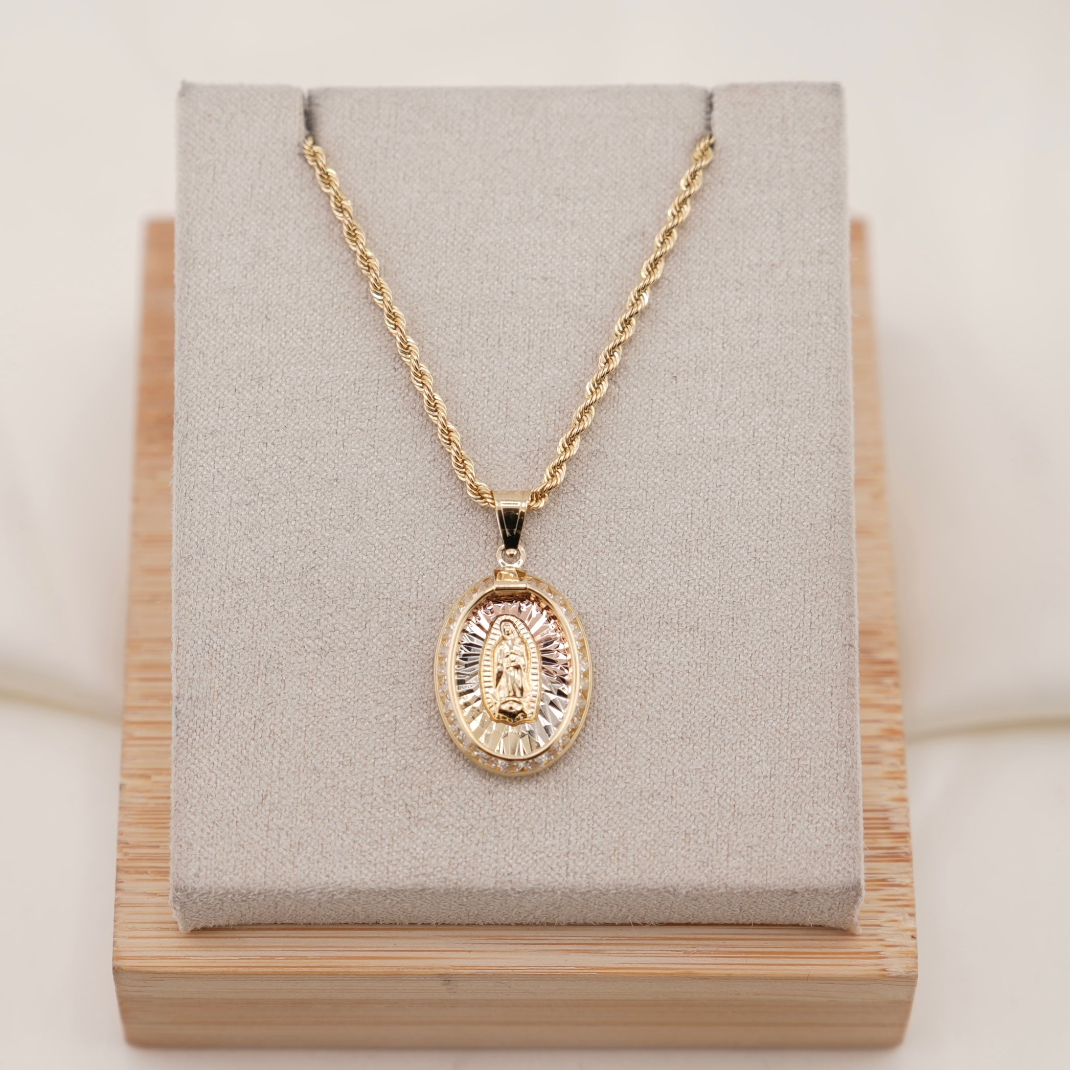 14k Gold Virgencita Chain Set
