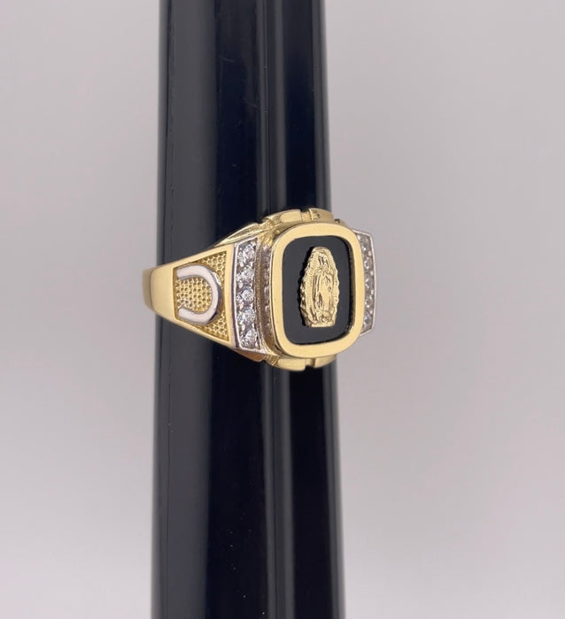 14k Gold Virgencita Men’s Ring CBRM#13