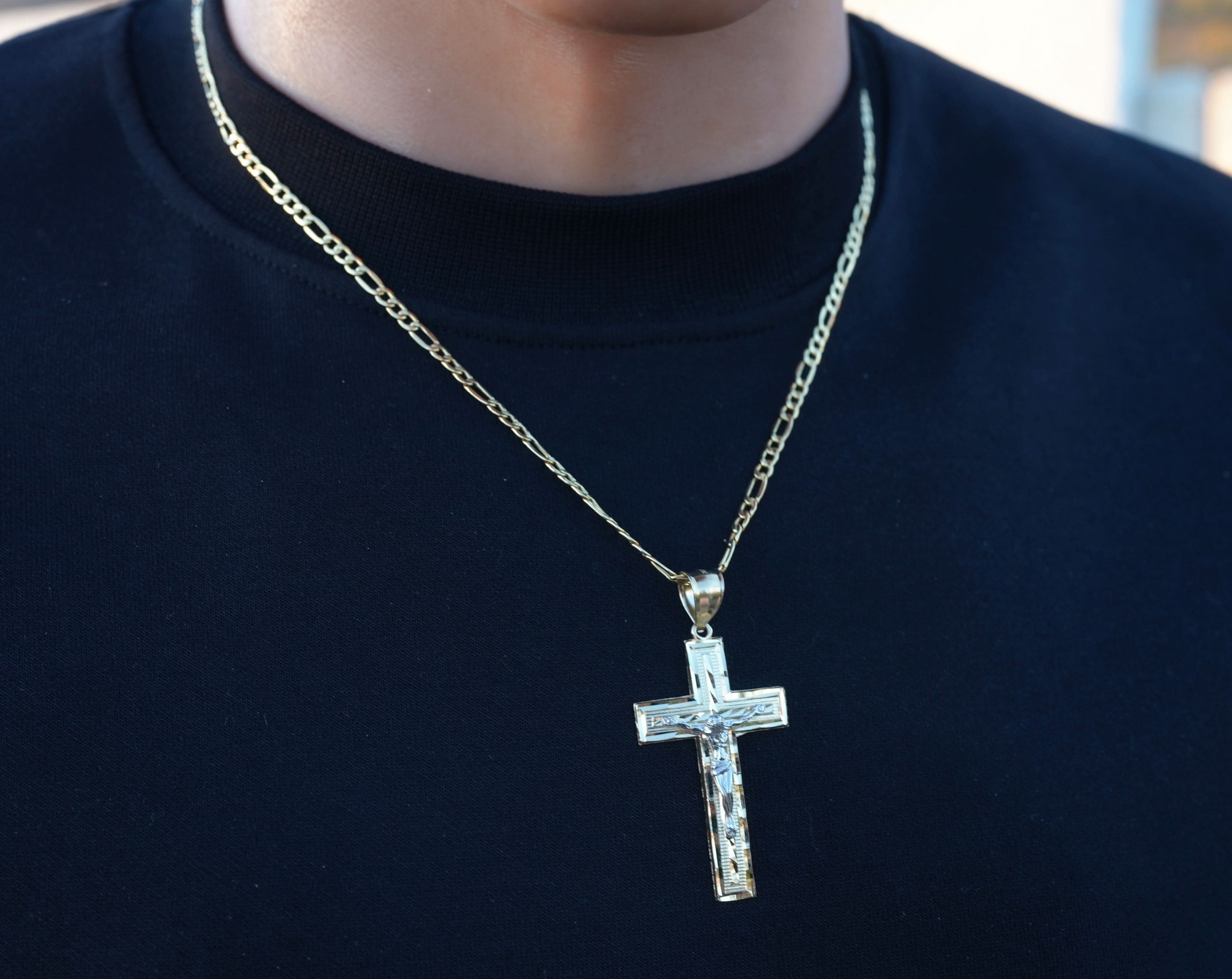 14k Gold Cross Pendant or Chain Set