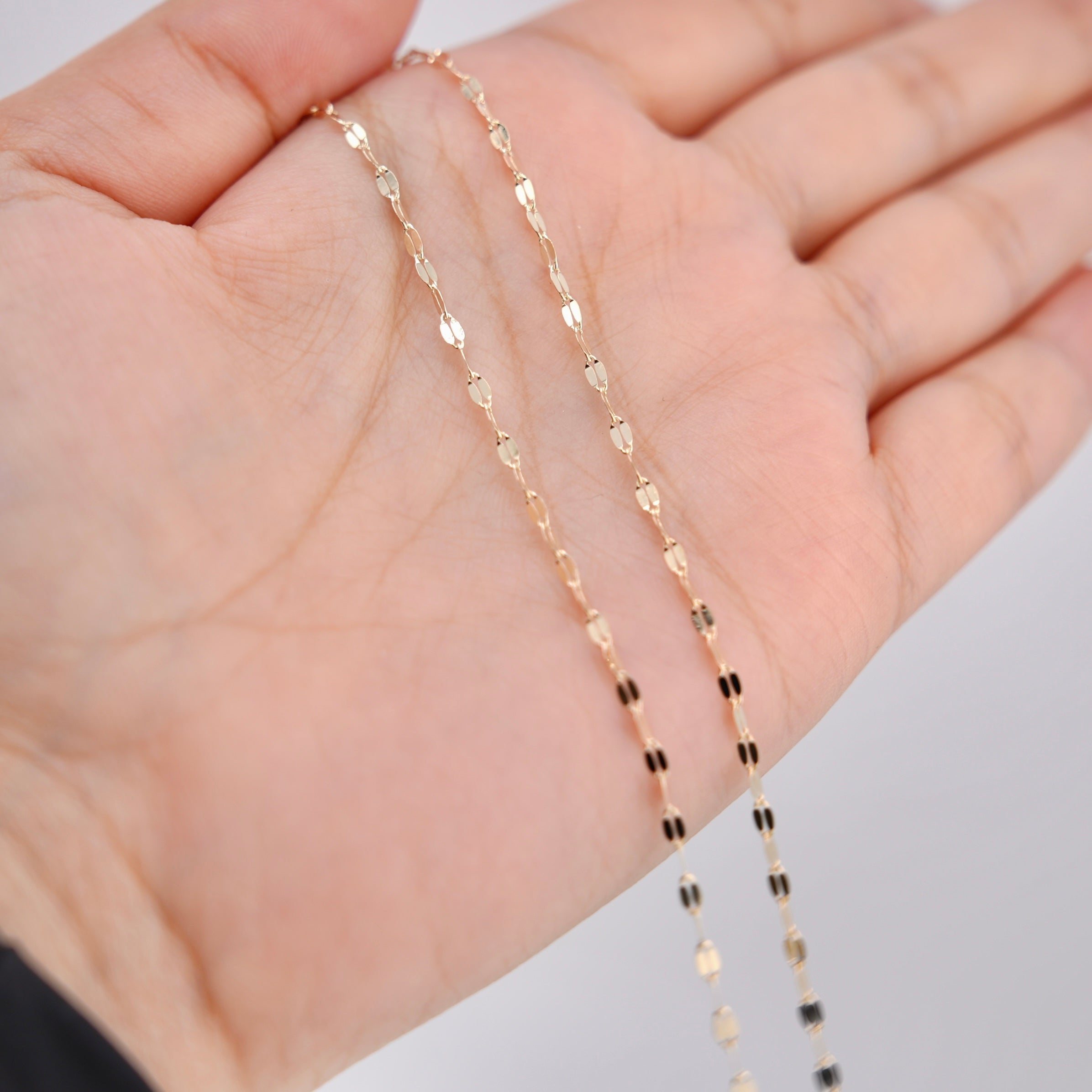 14k Gold Mirror Chain 2mm