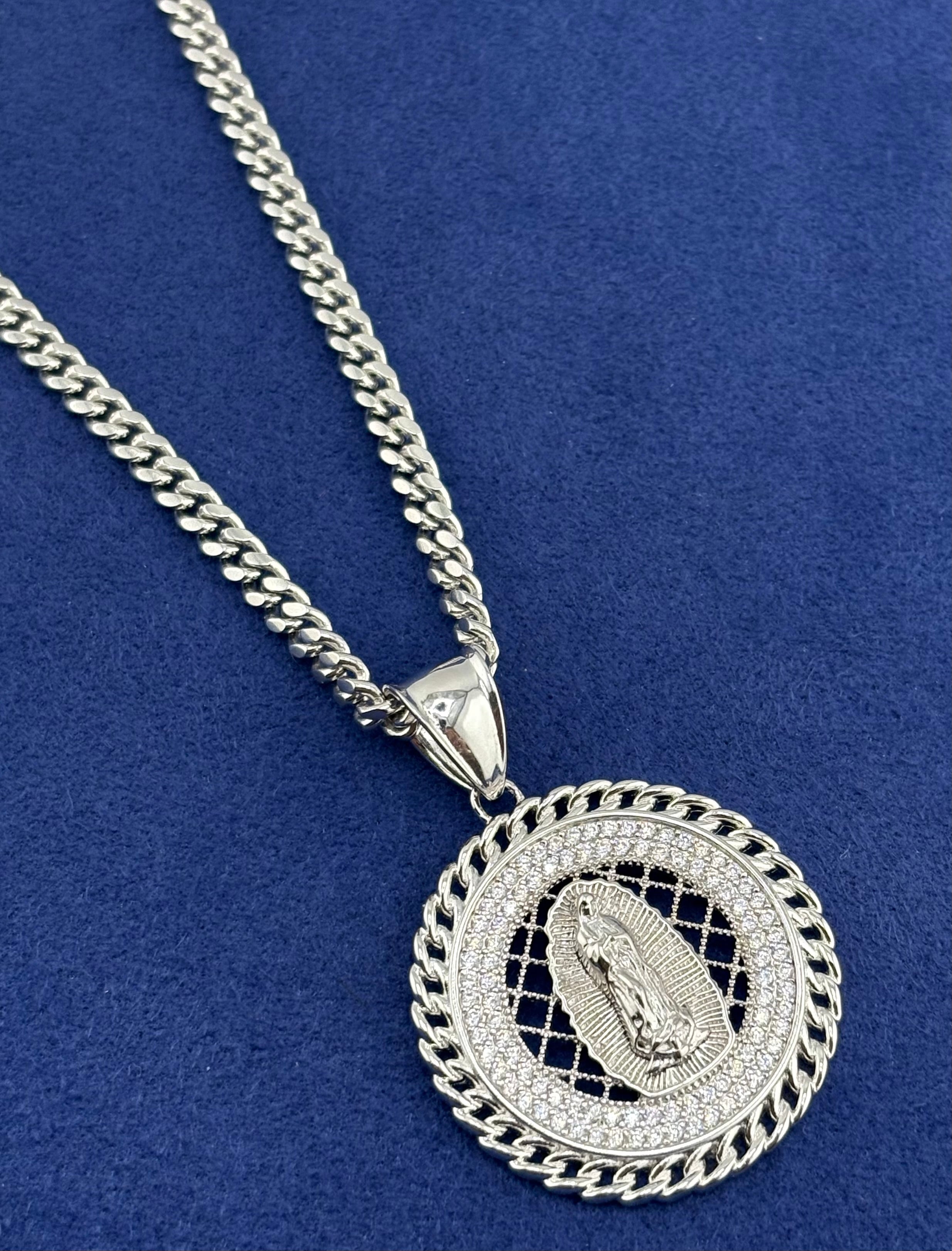 Silver 925 Virgencita Chain Set