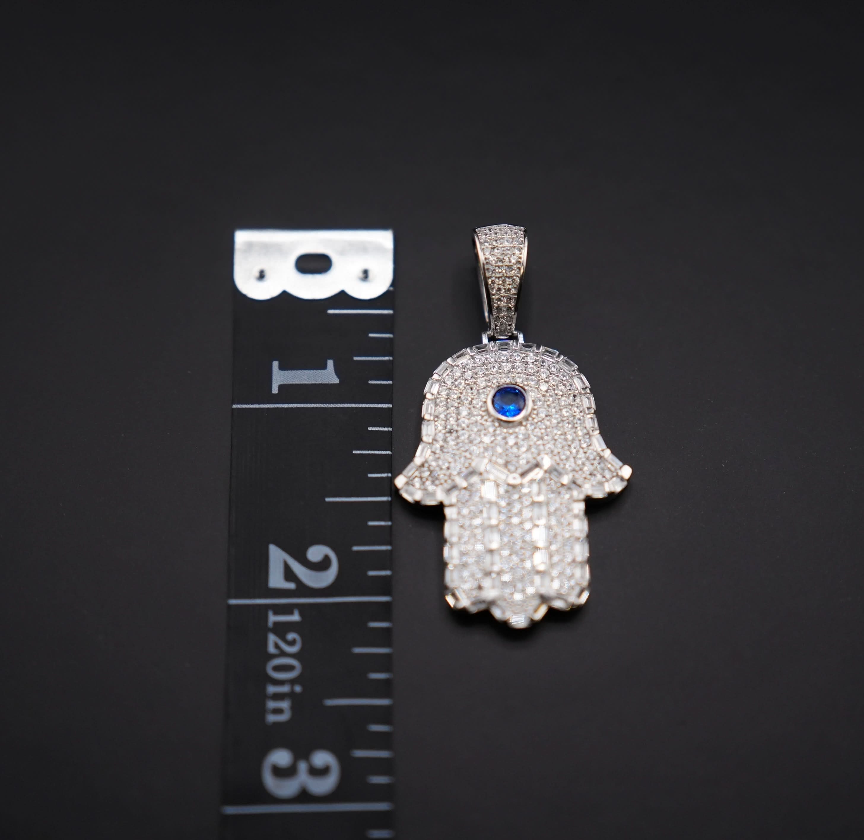 Silver 925 Hamsa Pendant or Chain Set