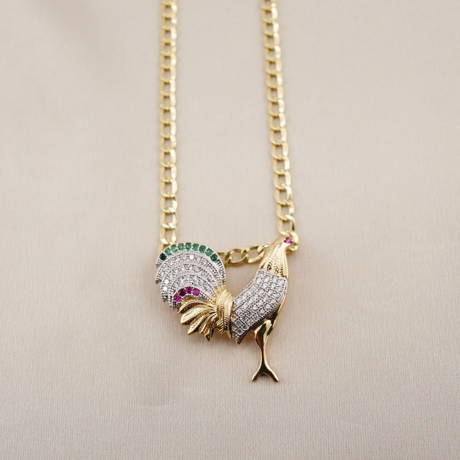 14k Gold Medium Gallo Chain Set