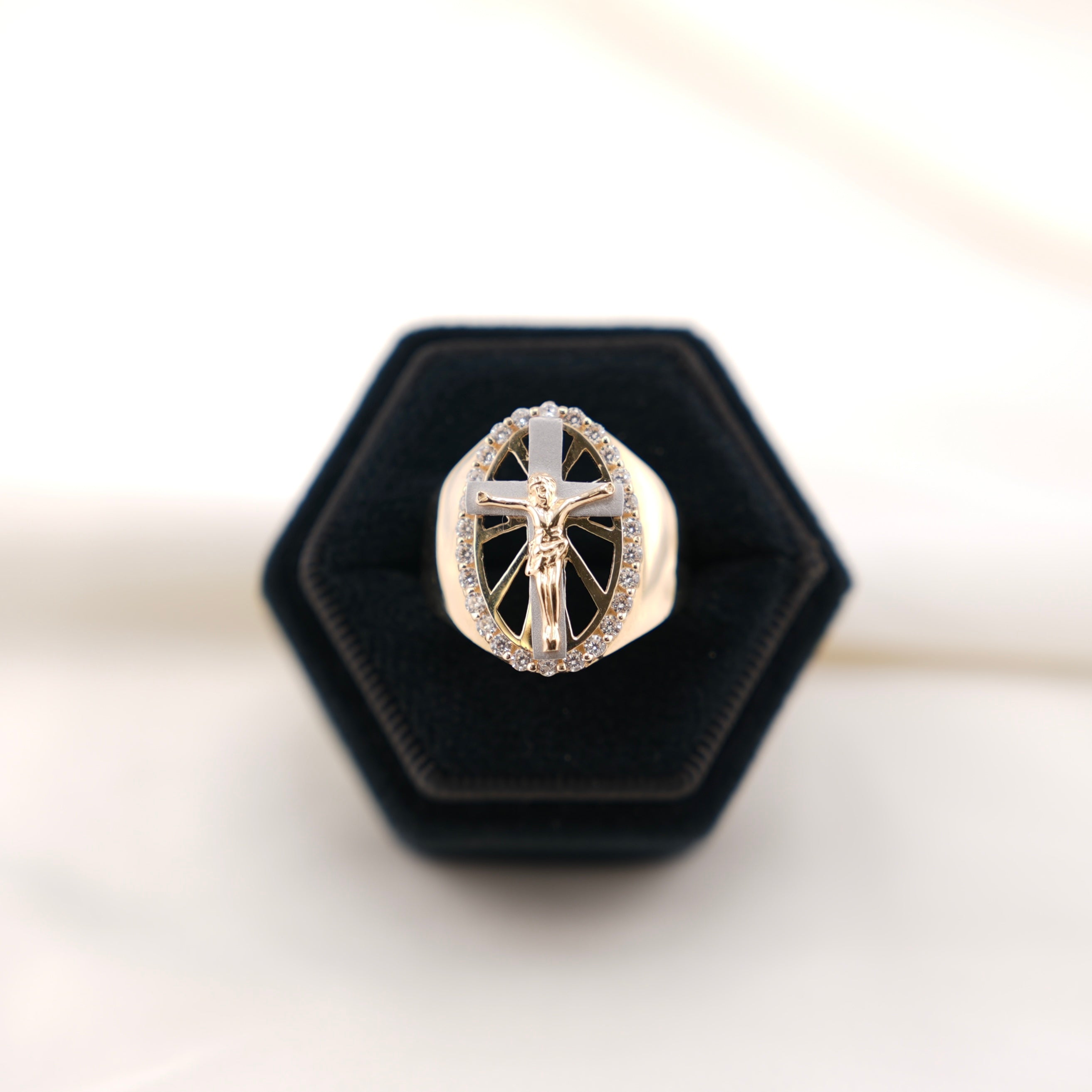 14k Gold Cross Ring