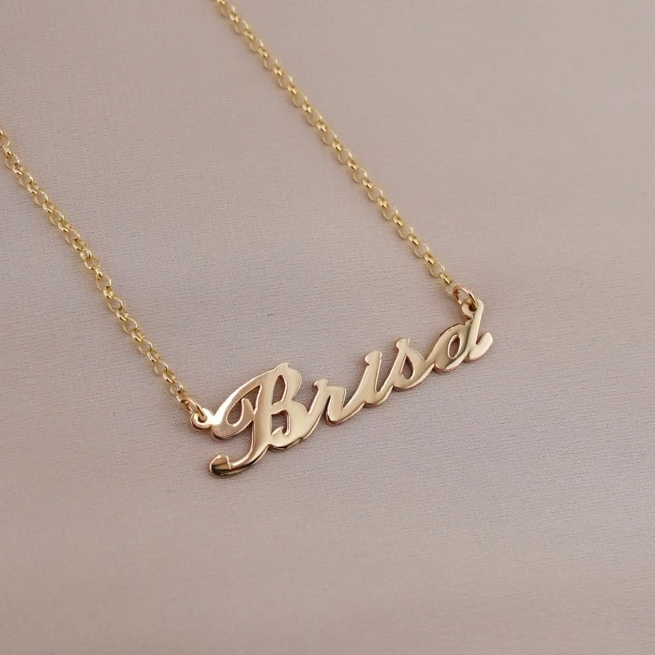 14k Gold Custom Name Necklace