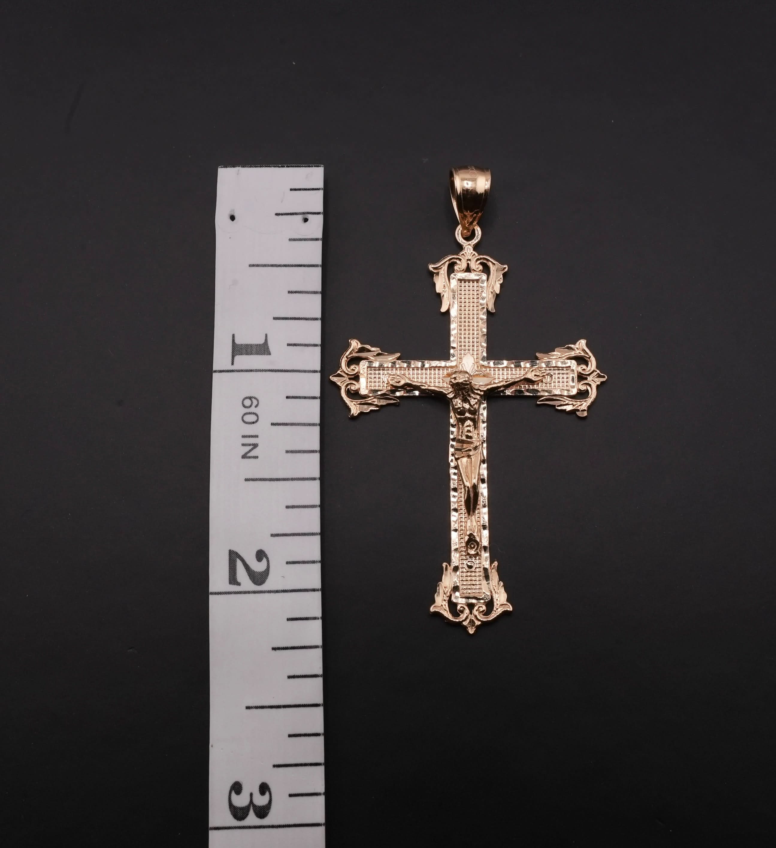 14K Gold Cross Chain Set