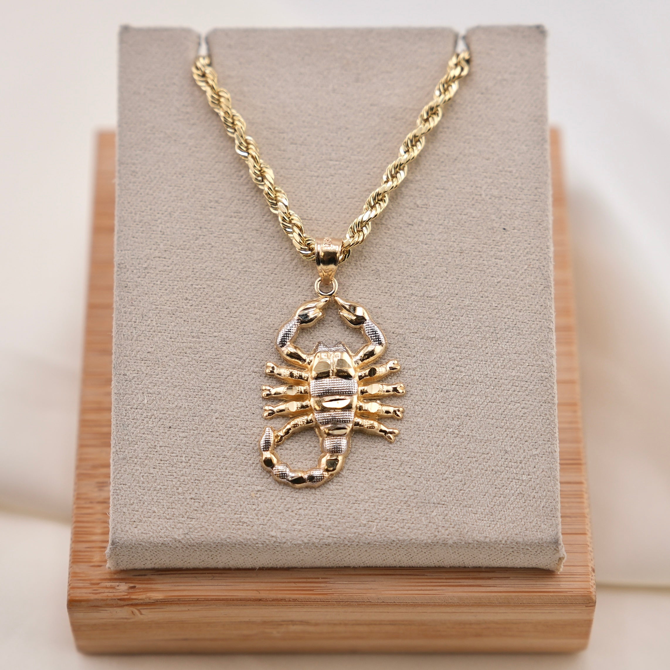 14k Gold Small Scorpion Chain Set