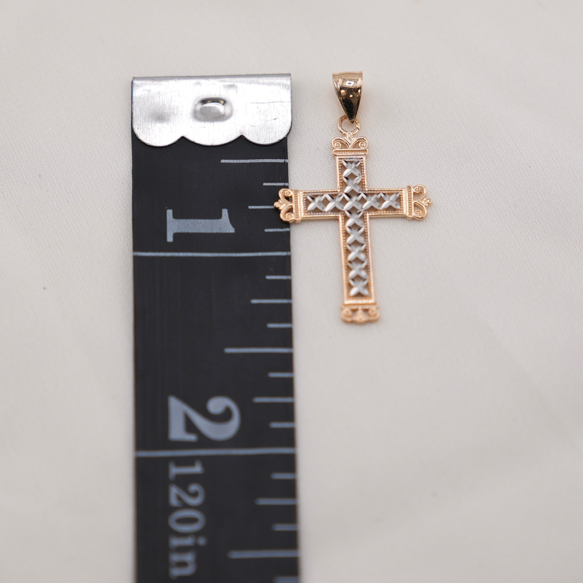 14k Gold Cross Chain Set
