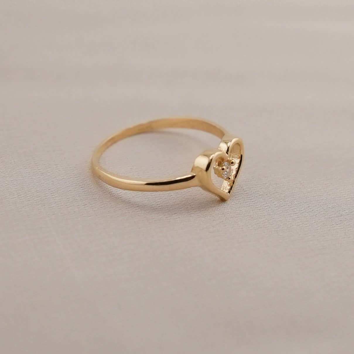 14k Gold Heart Ring