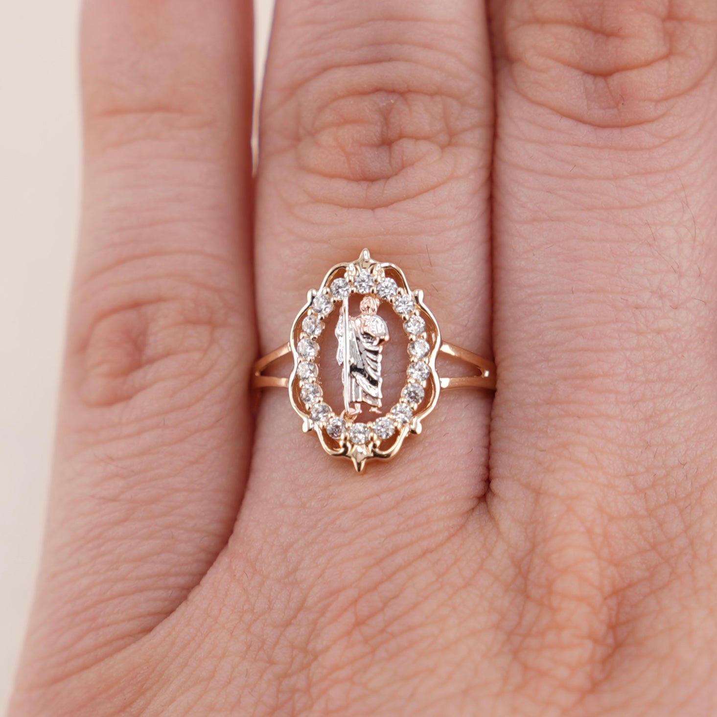 14k Gold San Judas Ring